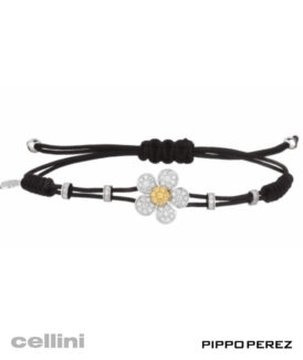Pippo Perez White Diamond flower Bracelet