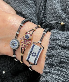 Blue Sapphire Fatima Hand Bracelet