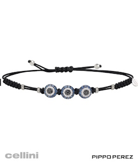 Pippo Perez 3 Blue Sapphire Evil Eye Bracelet