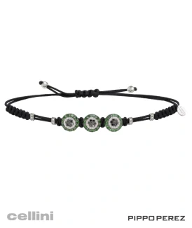 Pippo Perez 3 Tzavorite Evil Eyes Bracelet at Cellini Jewelers