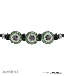 Pippo Perez 3 Tzavorite Evil Eyes Bracelet at Cellini Jewelers