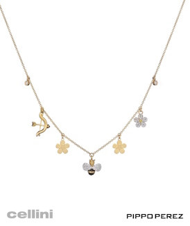 Pippo Perez C118ZGDN.S.C - Diamond Bee Charm Necklace