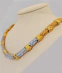 Yellow Gold Platinum Diamond Necklace