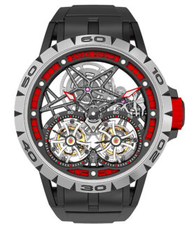 Excalibur Spider Skeleton Double Flying Tourbillon