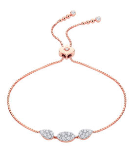 Reverie Marquis Pear Bolo Bracelet Rose Gold