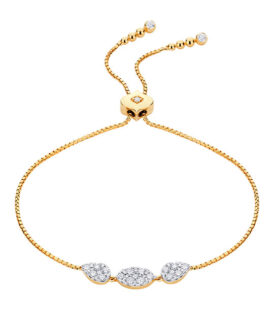 Reverie Marquis Pear Bolo Bracelet Yellow Gold