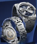 Roger Dubuis BiRetrograde Calendar Cosmic Blue Stainless Steel Watch