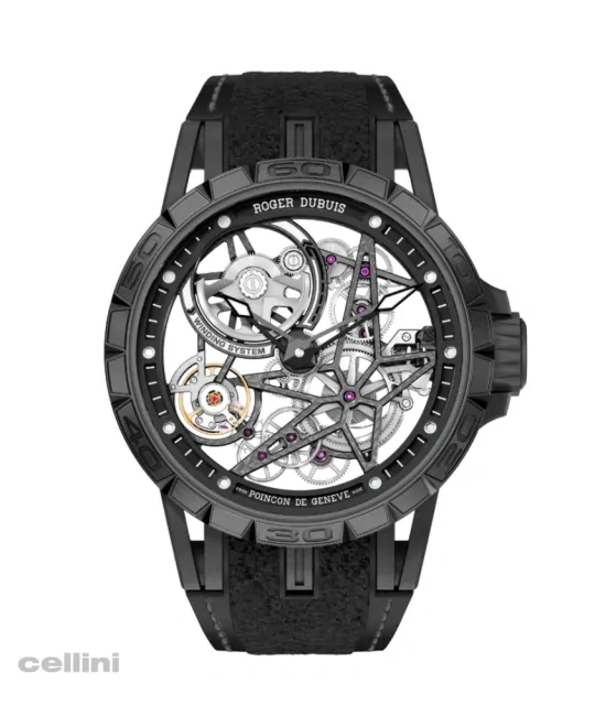 Roger Dubuis Excalibur Spider Pirelli Black DLC Titanium 45mm Watch