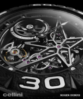 Roger Dubuis Excalibur Spider Pirelli Black DLC Titanium 45mm Watch
