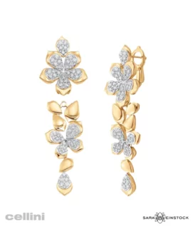 Sara Weinstock - Detachable Yellow Gold And Diamond Flower Drop Earrings LIYWPPFDER