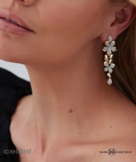 Sara Weinstock - Detachable Yellow Gold And Diamond Flower Drop Earrings LIYWPPFDER