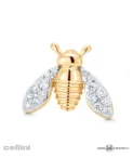 Sara Weinstock - Queen Bee Yellow Gold And Diamond Stud Earrings QBYWDST