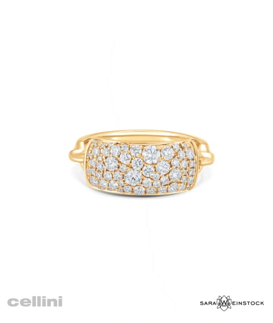 Sara Weinstock Yellow gold Lucia Diamond Bar Ring - LUYPWBTR375.k