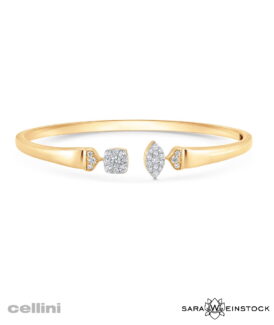 Sara Weinstock Open bangle with Pave Diamonds