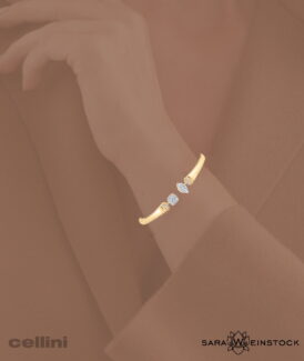 Sara Weinstock Open bangle with Pave Diamonds