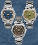 Singer Reimagined -1970 DualTrack cobalt Blue titanium Watch