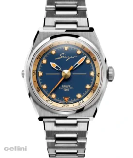 Singer Reimagined -1970 DualTrack cobalt Blue titanium Watch