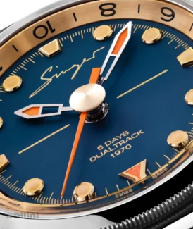 Singer Reimagined -1970 DualTrack cobalt Blue titanium Watch