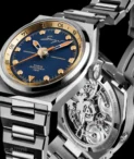 Singer Reimagined -1970 DualTrack cobalt Blue titanium Watch