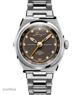 Singer Reimagined -1970 DualTrack Esspresso Brown Titanium Watch