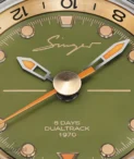 Singer Reimagined -1970 DualTrack Khaki Green Stainless Steel Watch