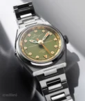 Singer Reimagined -1970 DualTrack Khaki Green Stainless Steel Watch