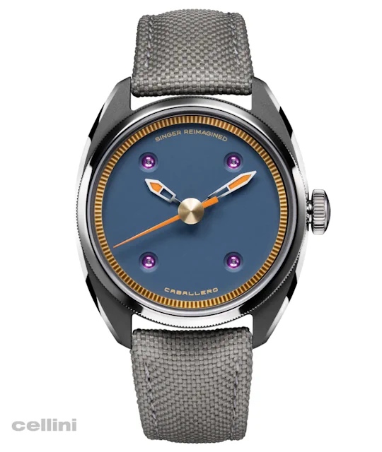 Singer Reimagined Caballero Titanium Avio Blue Watch