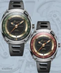 Singer Reimagined -DualTrack Meridian Green GMT Titanium Watch