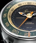 Singer Reimagined -DualTrack Meridian Green GMT Titanium Watch