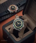 Singer Reimagined -DualTrack Meridian Green GMT Titanium Watch