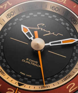 Singer Reimagined -DualTrack Horizen Red Stainless Steel Watch