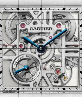 Cartier Tank Française Skelton Stainless Steel Watch -WHTA0025