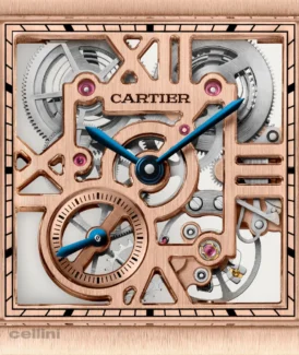 Tank Française Skelton Rose Gold Watch -WHTA0027