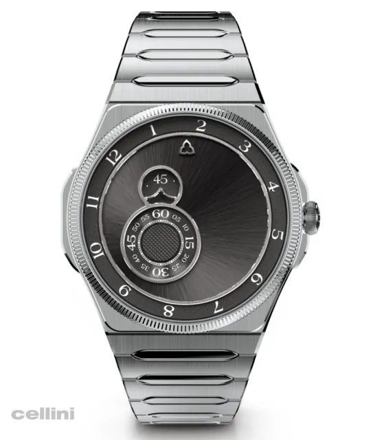 Trilobe TRENTE-DEUX Sunray Grey Stainless Steel Watch