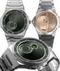 Trilobe Trente-Deux Sunray Green Stainless Steel Watch