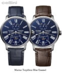 UN Marine Torpilleur Blue Enamel Brown and Blue Straps-1183-310LE-3AE-175