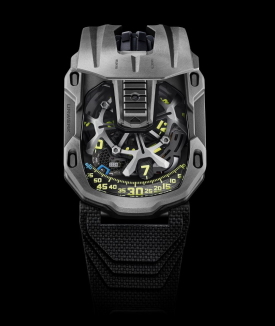 Urwerk UR-105 TTH Tantalum Black Background