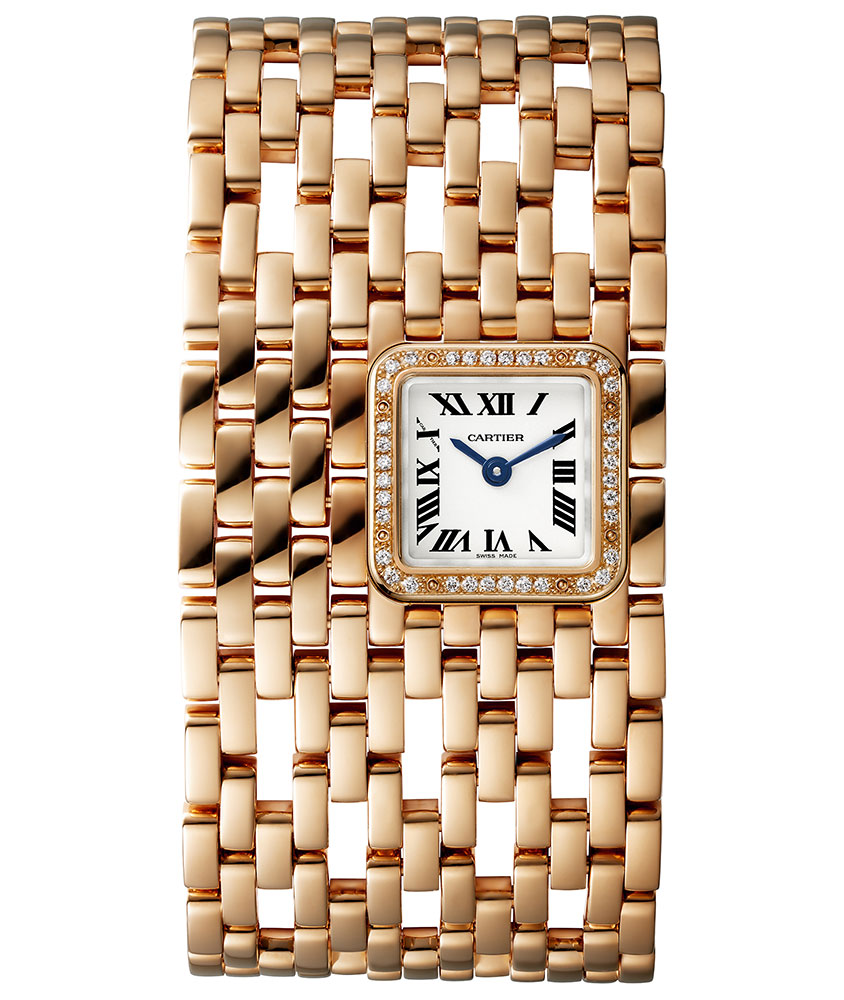 cartier panthere watch gold beads