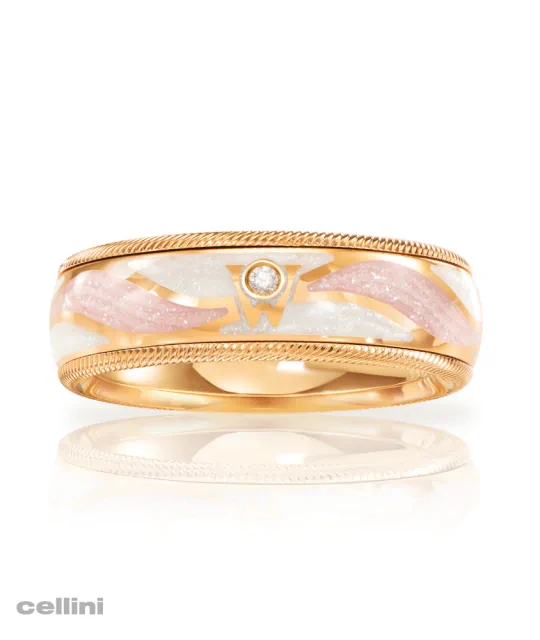 Wellendorff Ring Angel Sheen Yellow Gold with diamond