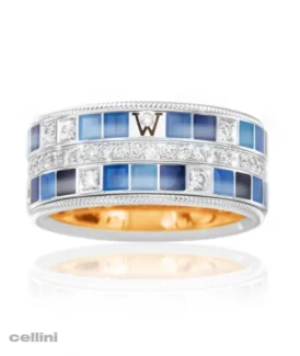 Wellendorff Ring Endless Ocean White Gold with diamond