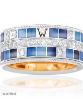 Wellendorff Ring Endless Ocean White Gold with diamond