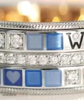 Wellendorff Ring Endless Ocean White Gold with diamond