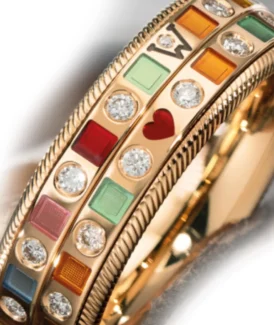 Wellendorff Ring Golden Rainbow yellow Gold with diamond