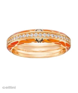 Wellendorff Ring - Genuine Delight Coral Yellow Gold Ring