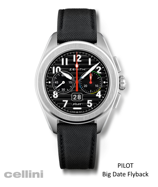 ZENITH Pilot Big Date Flyback