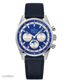 Zenith Chronomaster-Original Triple Calendar Lapis Lazuli Stainless Steel Watch