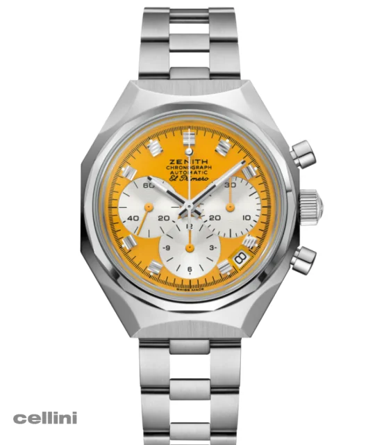 Zenith - DEFY Chronograph USM Yellow Dial Stainless Steel Watch