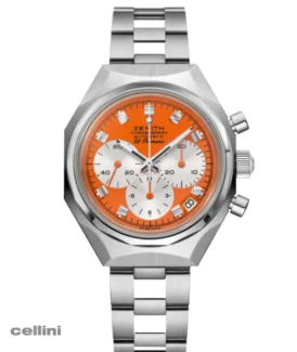 Zenith DEFY Chronograph USM Orange Dial Stainless Steel Watch