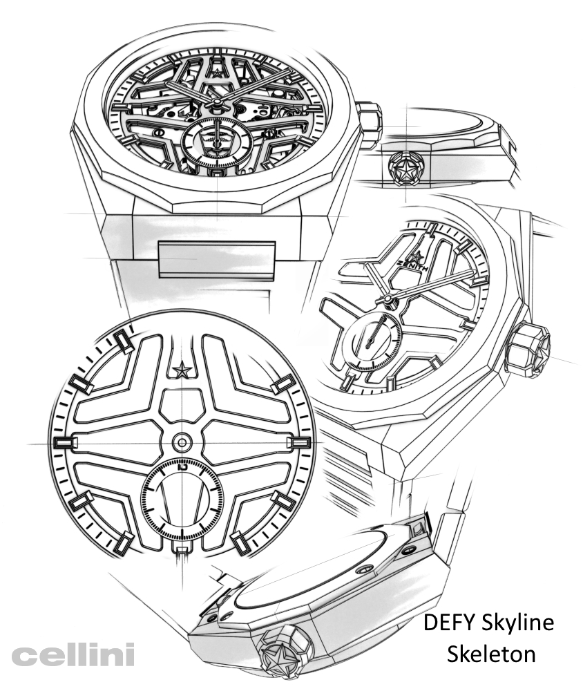 Zenith Defy Skyline Skeleton Automatic Men's Watch 03.9300.3620/79